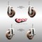 Service Caster 4 Inch 316SS High Temp Glass Filled Nylon 10mm Stem Caster Brakes SCC, 2PK SS316TS20S414-GFNSHT-M1015-2-TLB-2 - alternate 4
